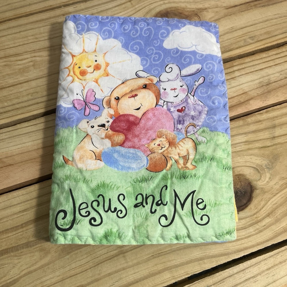 Vtg Baby Book Daisy Kingdom "Jesus and Me" Soft Toy Michelle Palmer Fabric
